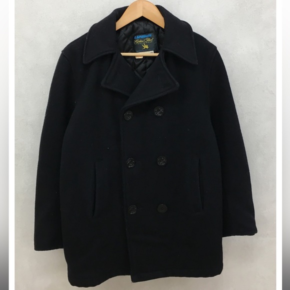♥️Vintage Golden Fleece Mens Wool US Navy Lined Peacoat USA Jacket - Picture 1 of 10